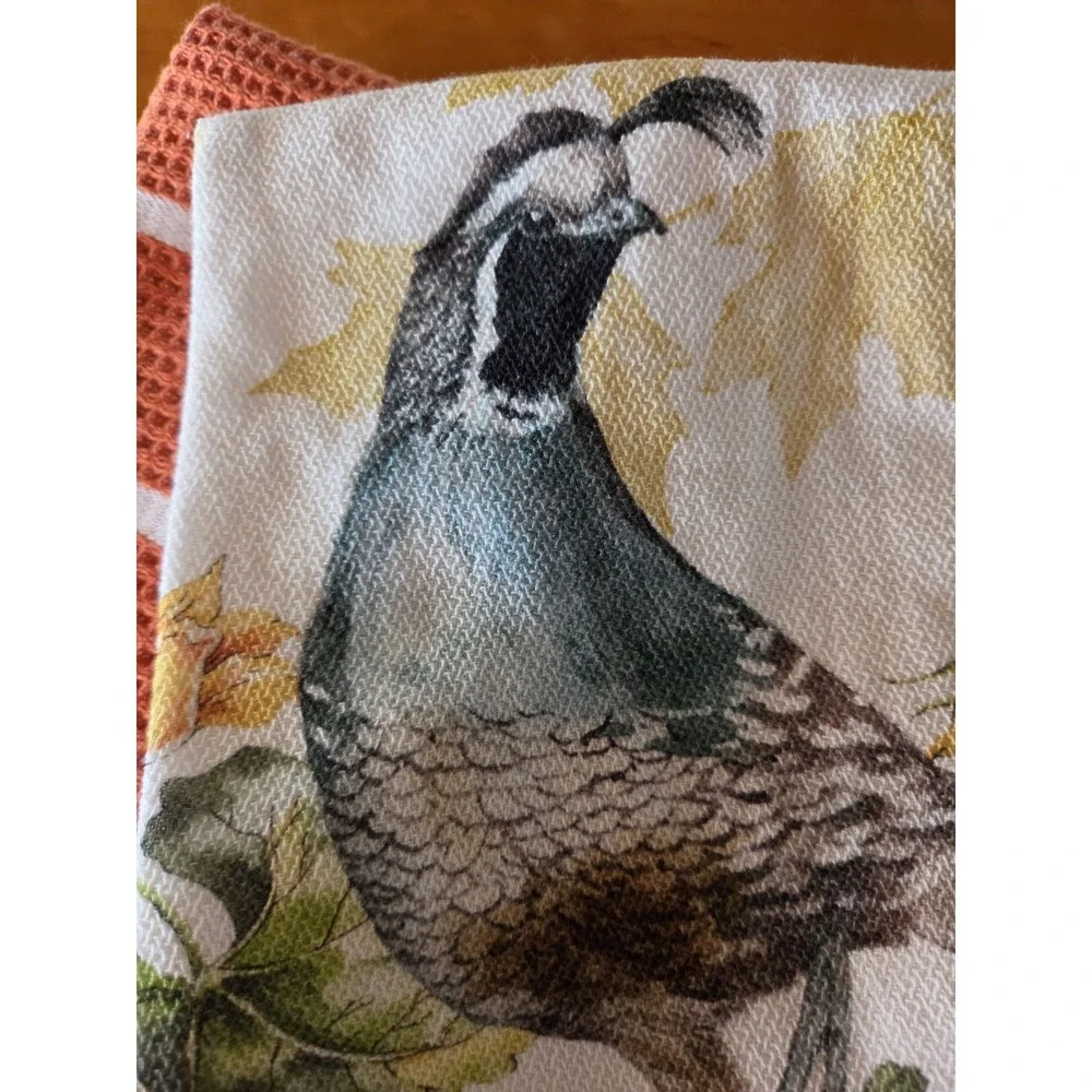 Southern Living Pheasant & Williams Sonoma Orange Waffle Tea Towels